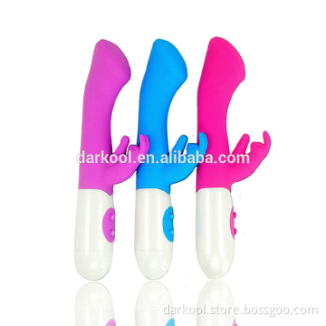 DG-002/ Silicone Dual Fake Dildo Rabbit Vibrators Vibration Massager G-spot Stimulator Sex Products